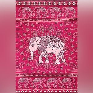 Pink elephant tapestry